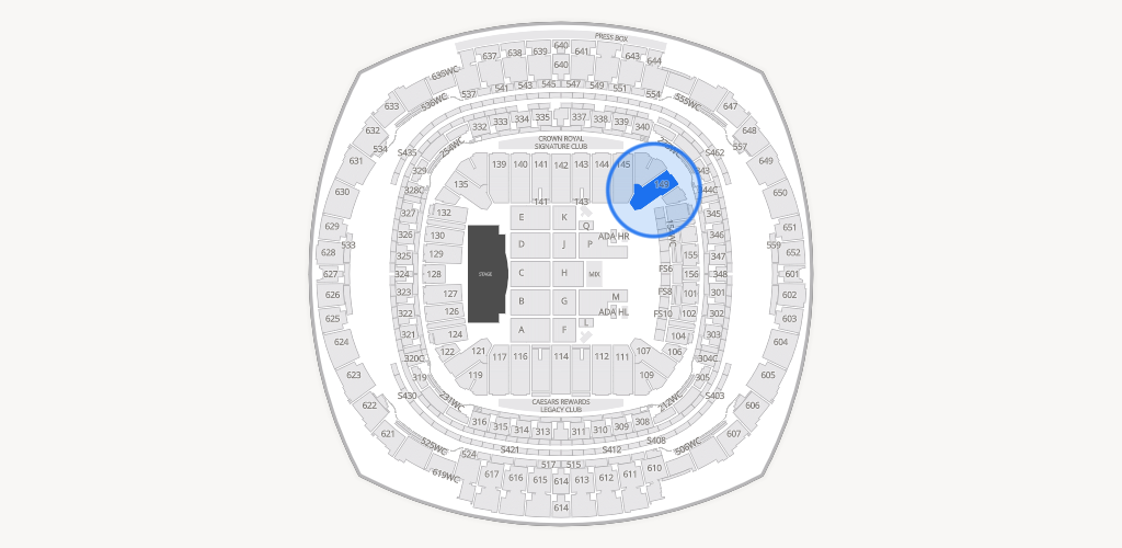 Caesars Superdome Seating Chart