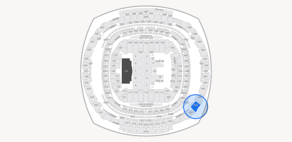 Caesars Superdome Seating Chart
