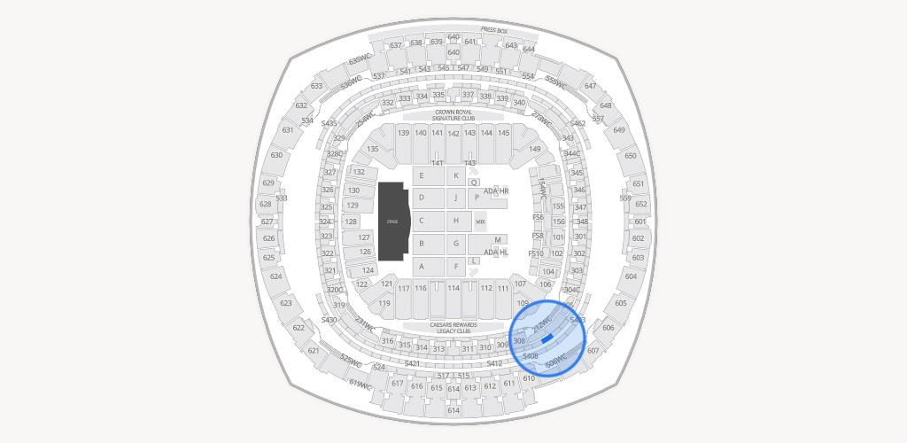 Caesars Superdome Seating Chart