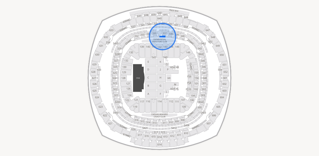 Caesars Superdome Seating Chart