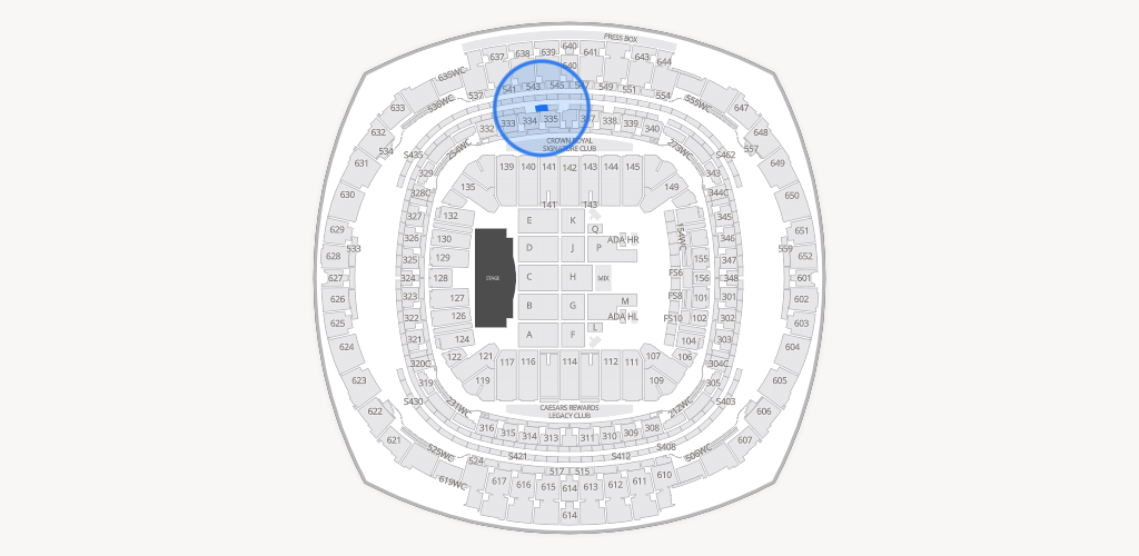 Caesars Superdome Seating Chart