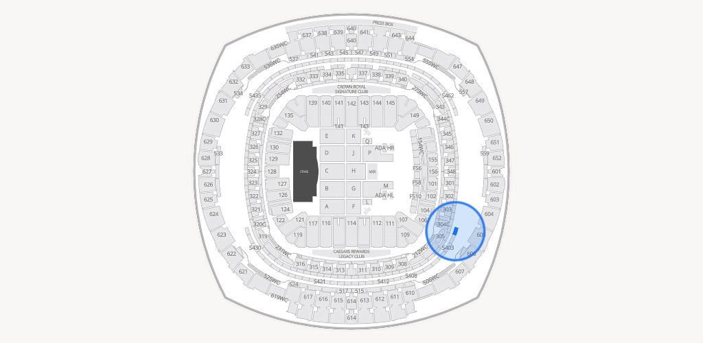 Caesars Superdome Seating Chart