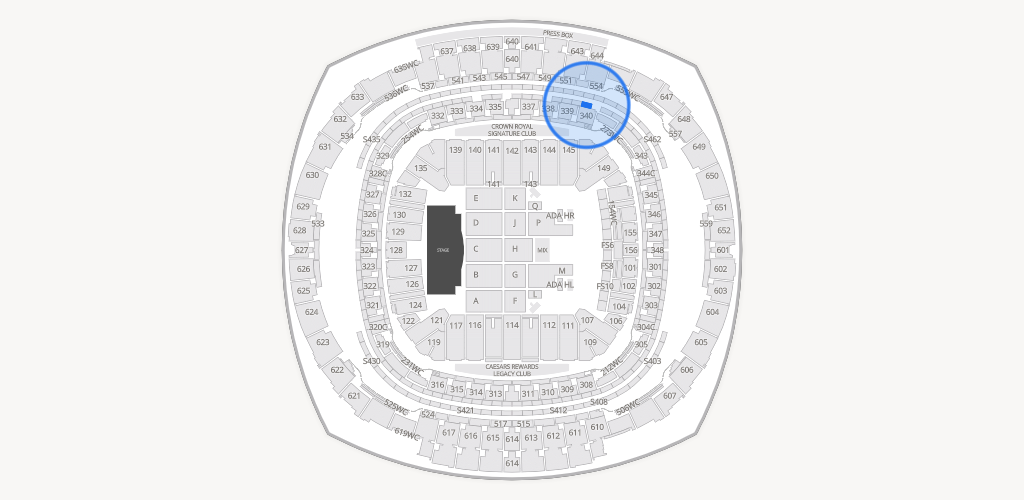 Caesars Superdome Seating Chart