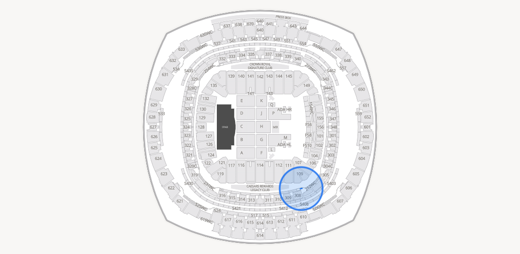 Caesars Superdome Seating Chart