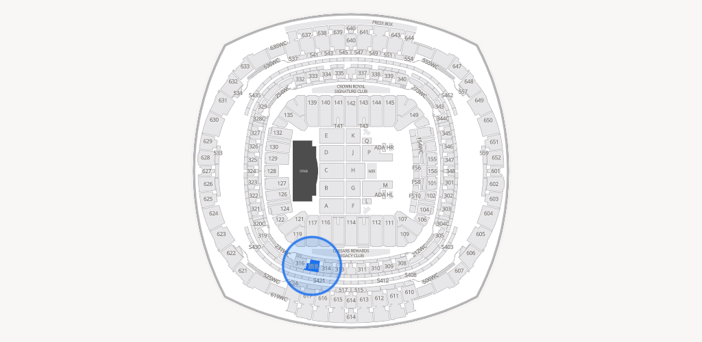 Caesars Superdome Seating Chart