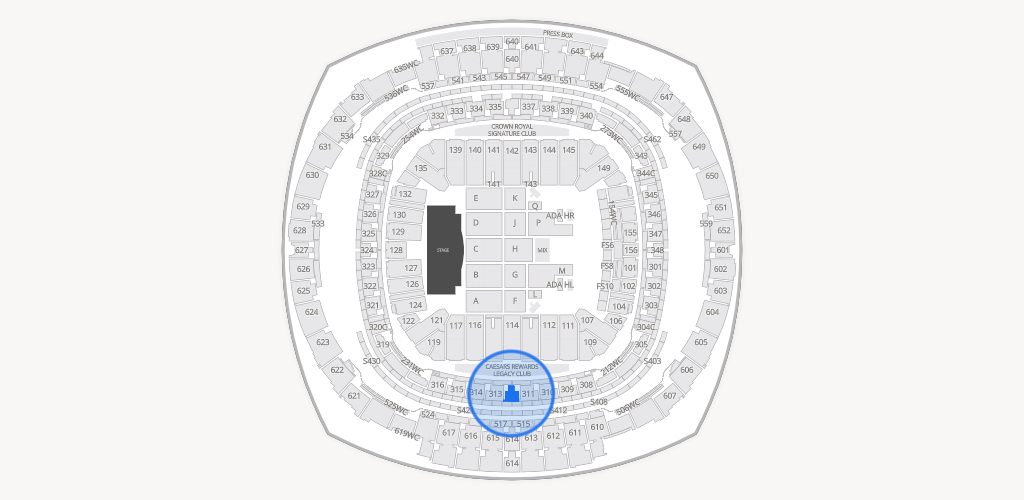Caesars Superdome Seating Chart