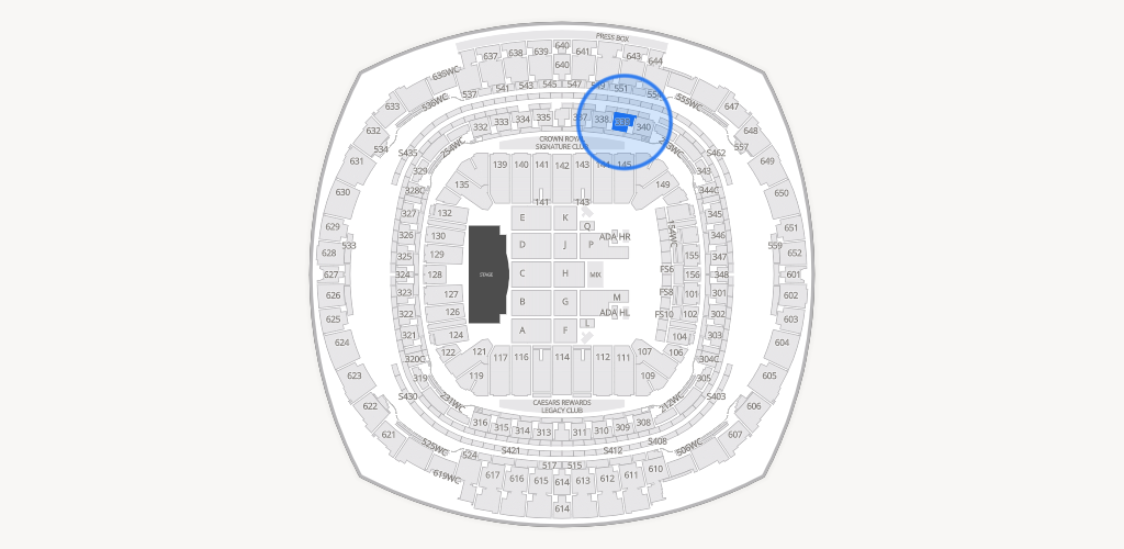 Caesars Superdome Seating Chart