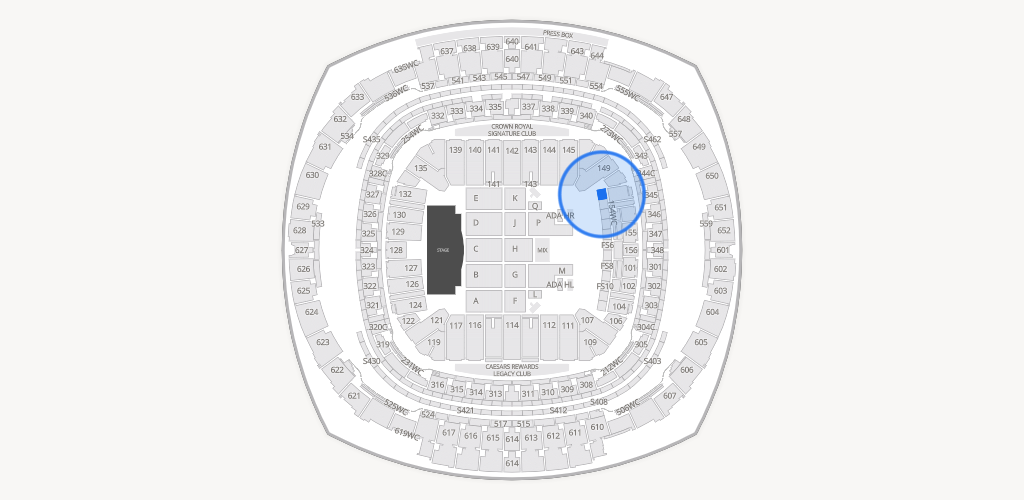 Caesars Superdome Seating Chart