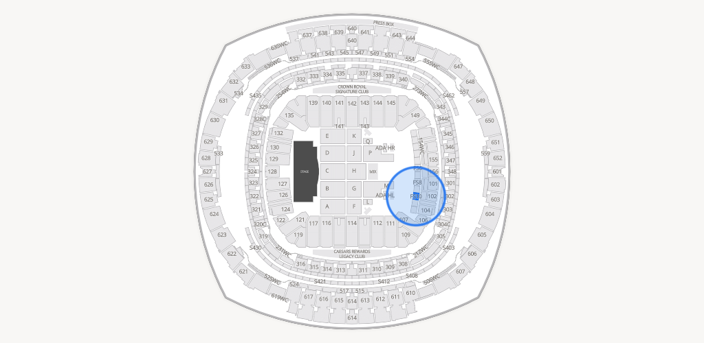 Caesars Superdome Seating Chart