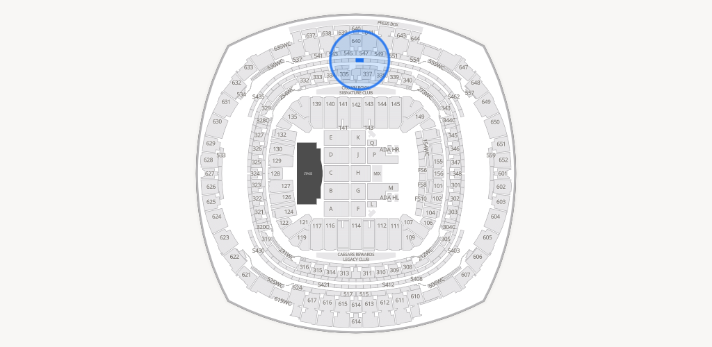 Caesars Superdome Seating Chart