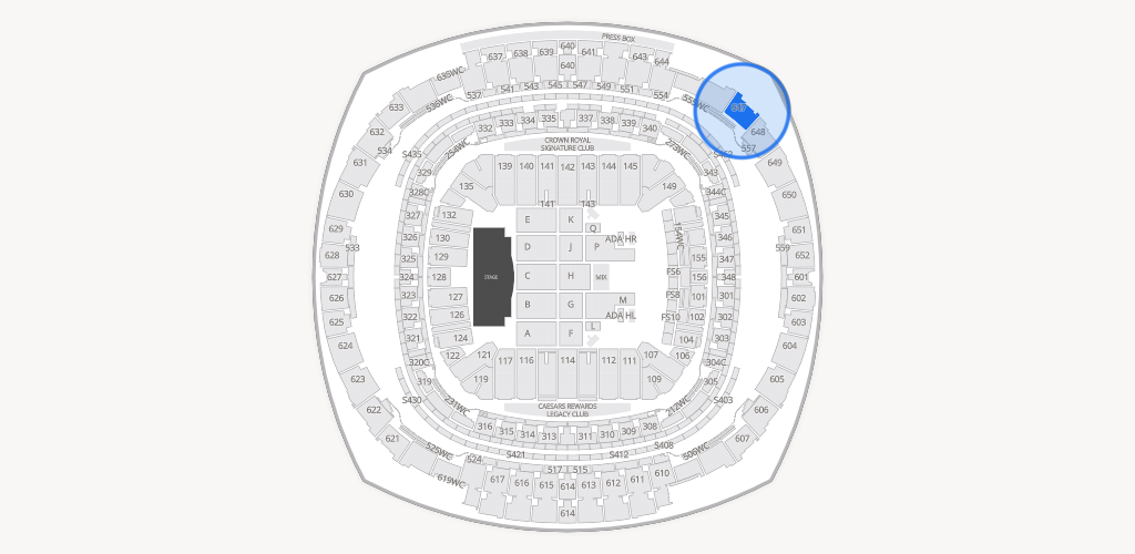 Caesars Superdome Seating Chart