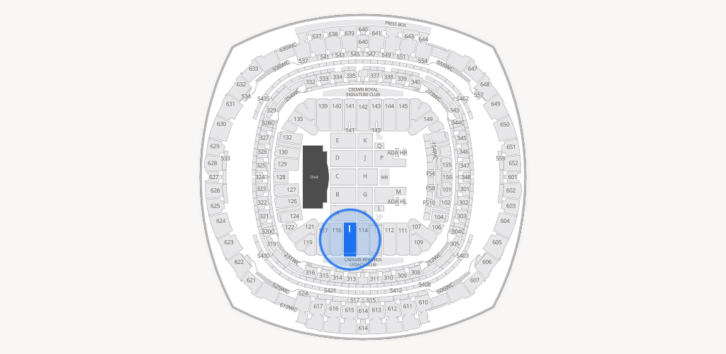Caesars Superdome Seating Chart