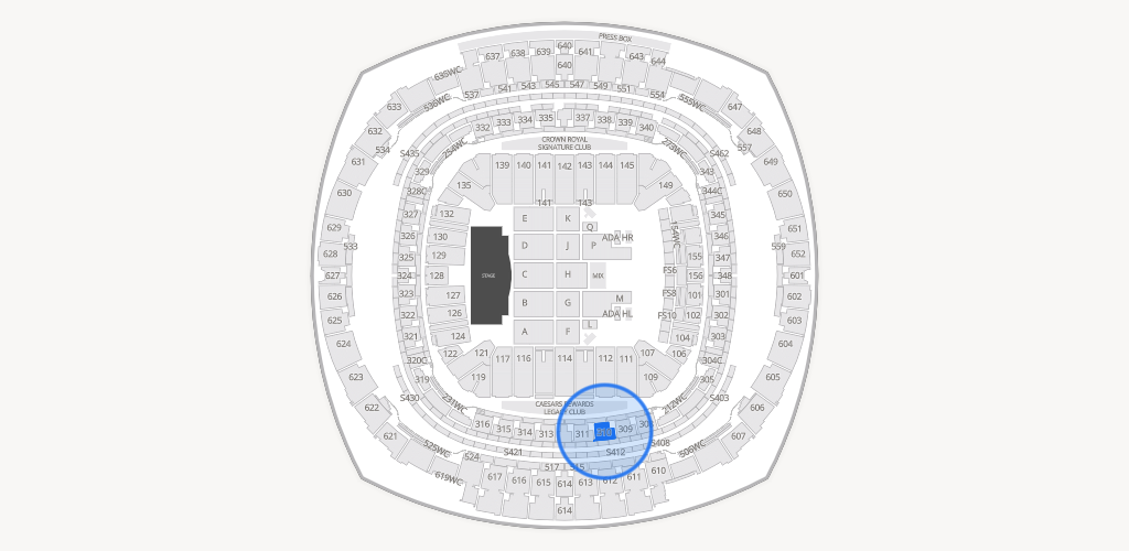 Caesars Superdome Seating Chart