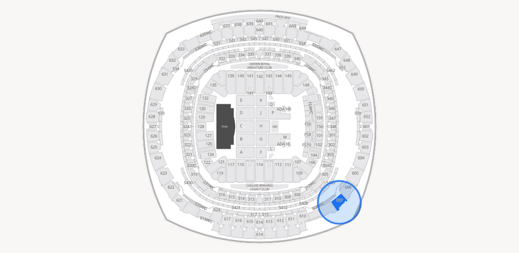 Caesars Superdome Seating Chart