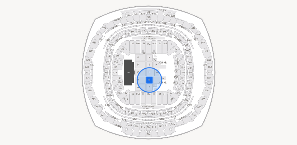 Caesars Superdome Seating Chart