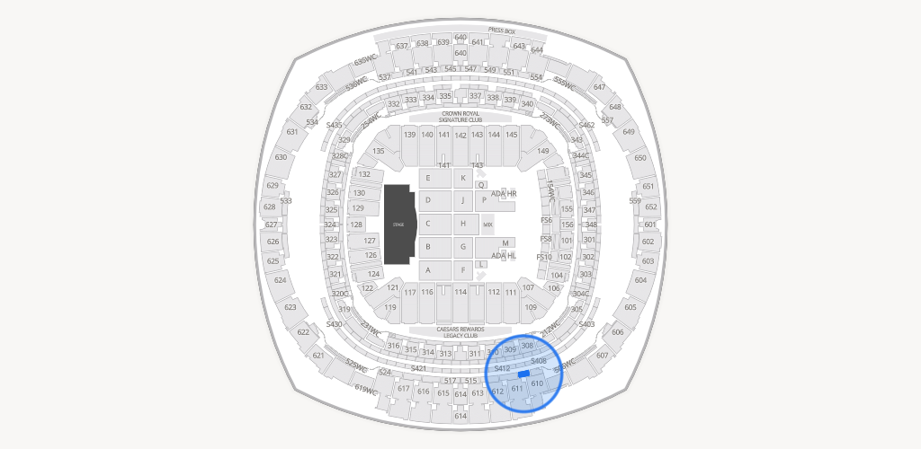 Caesars Superdome Seating Chart