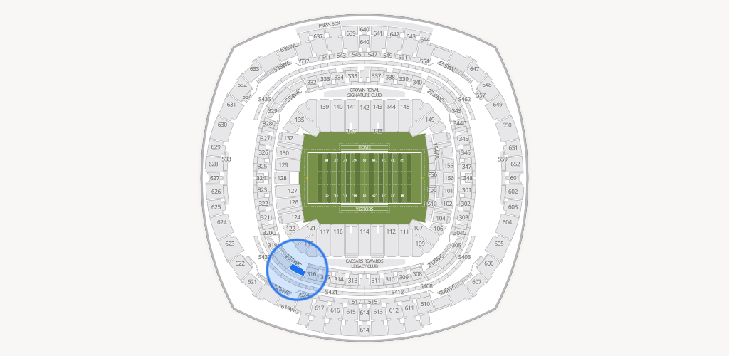 Caesars Superdome Seating Chart