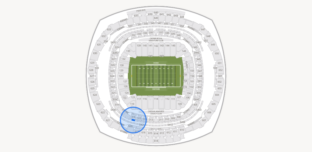 Caesars Superdome Seating Chart