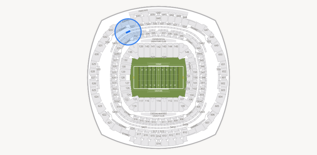 Caesars Superdome Seating Chart