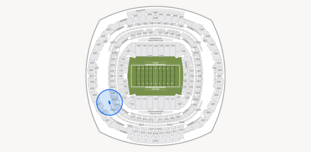 Caesars Superdome Seating Chart