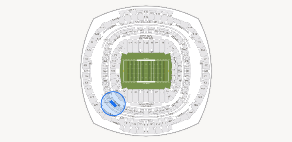 Caesars Superdome Seating Chart