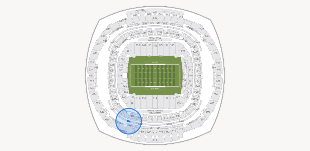 Caesars Superdome Seating Chart