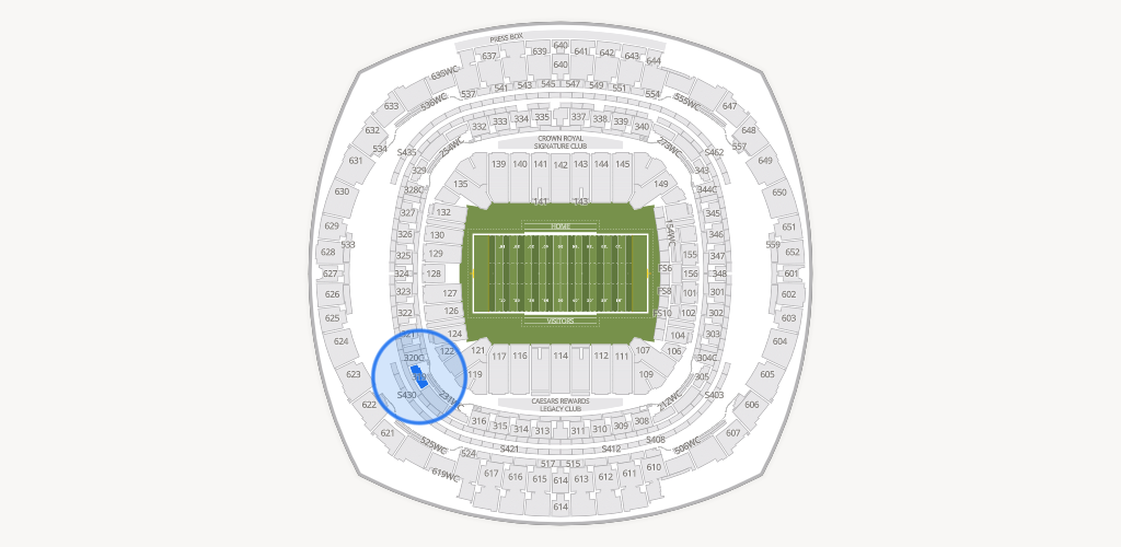 Caesars Superdome Seating Chart