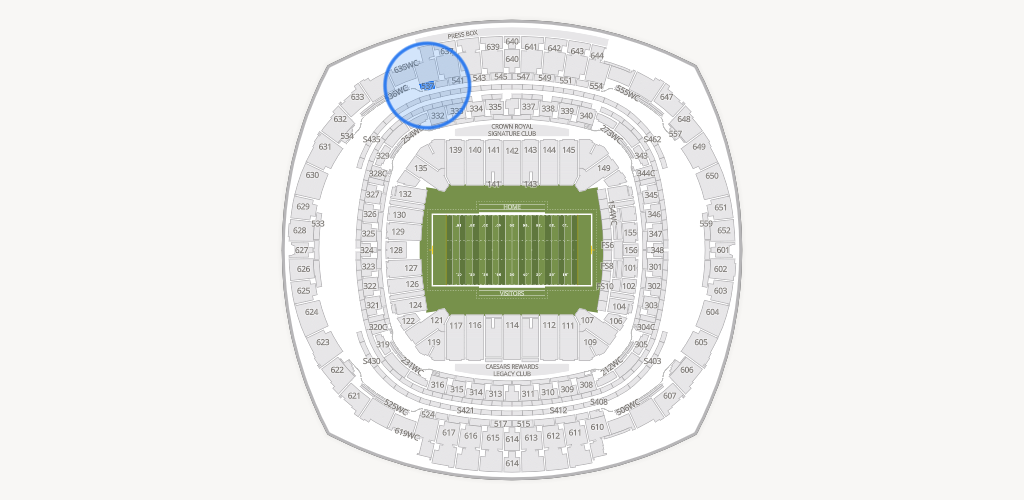 Caesars Superdome Seating Chart