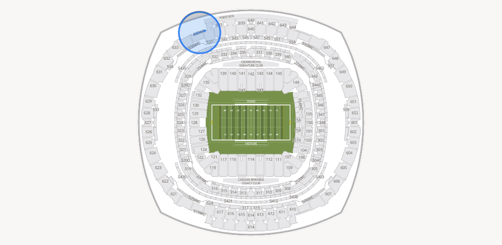 Caesars Superdome Seating Chart