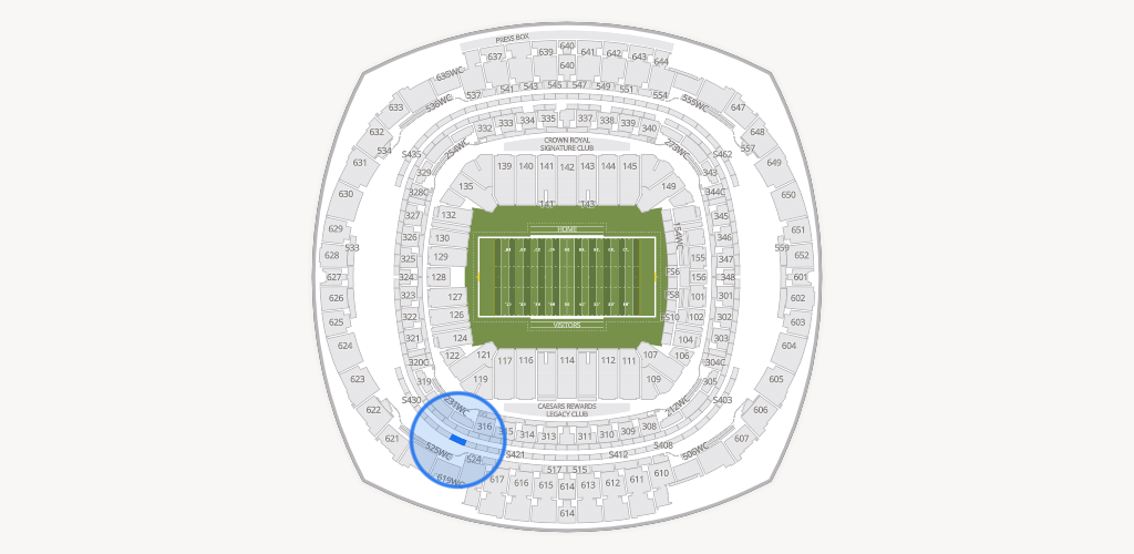 Caesars Superdome Seating Chart