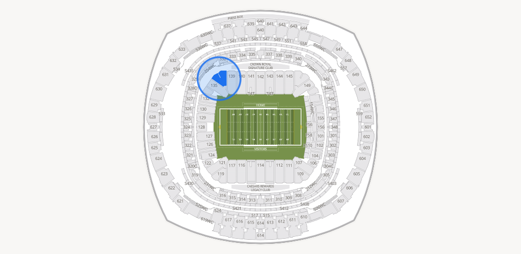 Caesars Superdome Seating Chart