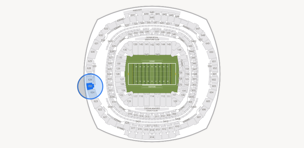 Caesars Superdome Seating Chart