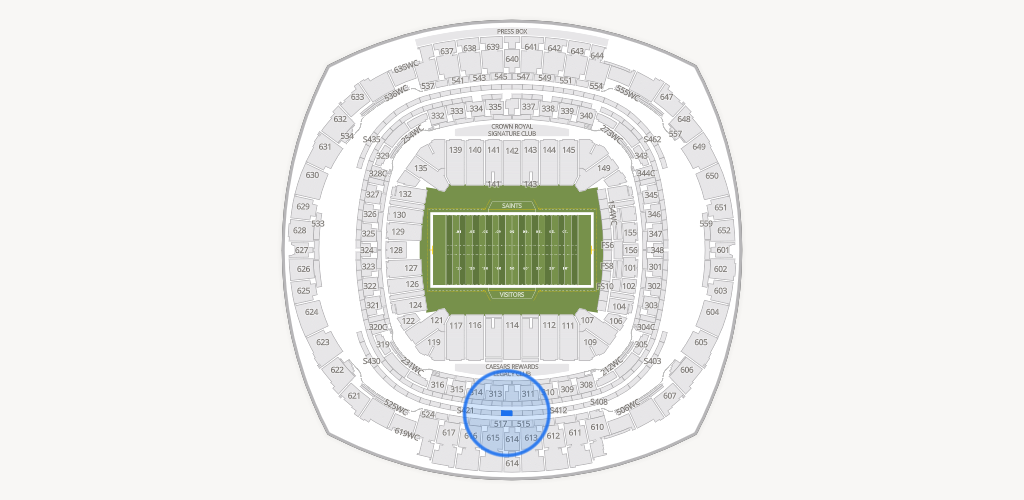 Caesars Superdome Seating Chart