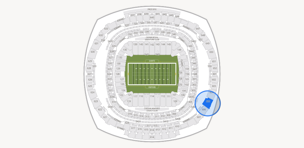 Caesars Superdome Seating Chart
