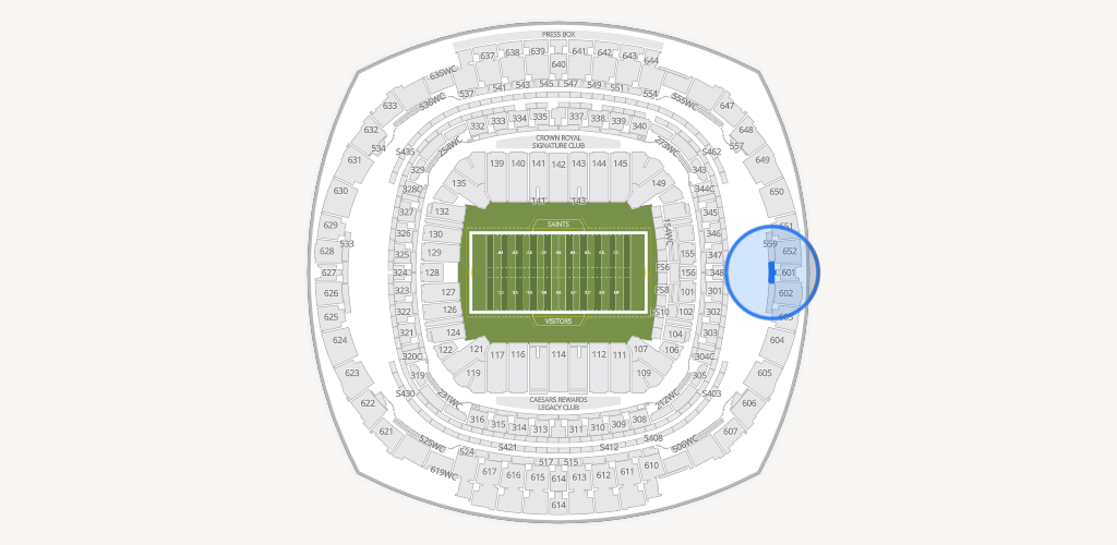 Caesars Superdome Seating Chart