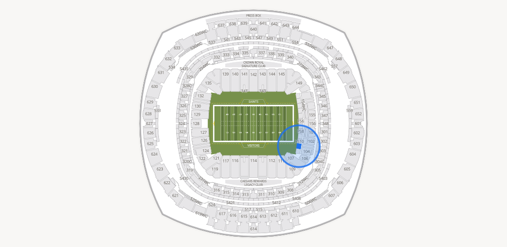 Caesars Superdome Seating Chart