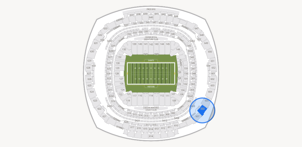 Caesars Superdome Seating Chart