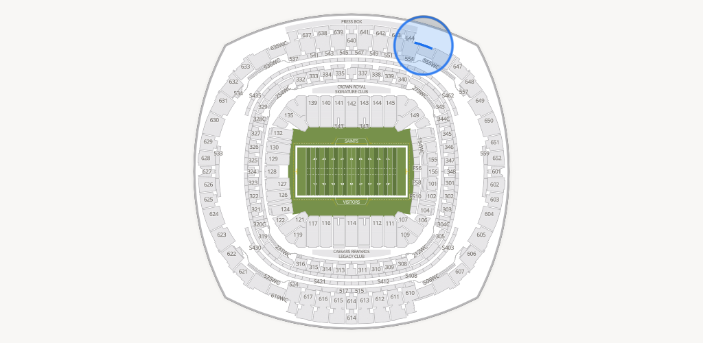 Caesars Superdome Seating Chart