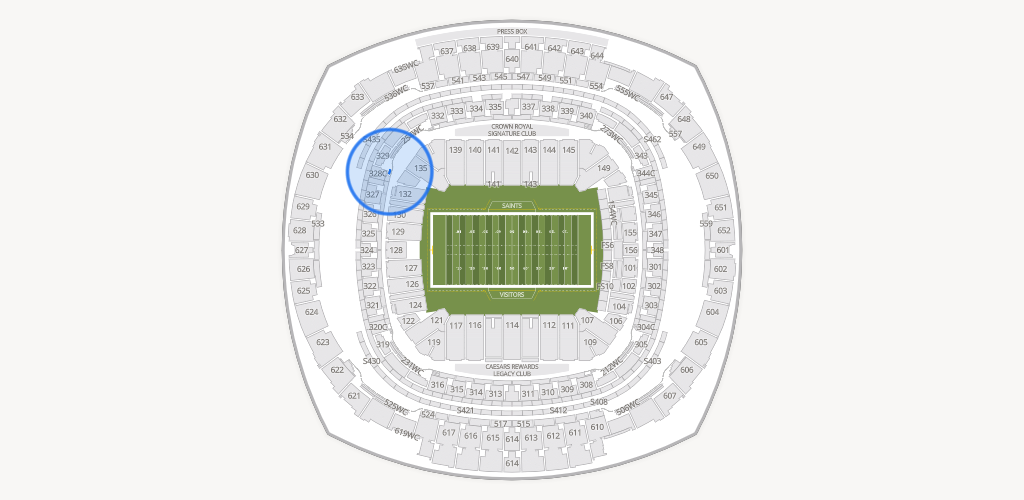 Caesars Superdome Seating Chart