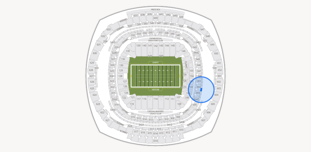 Caesars Superdome Seating Chart