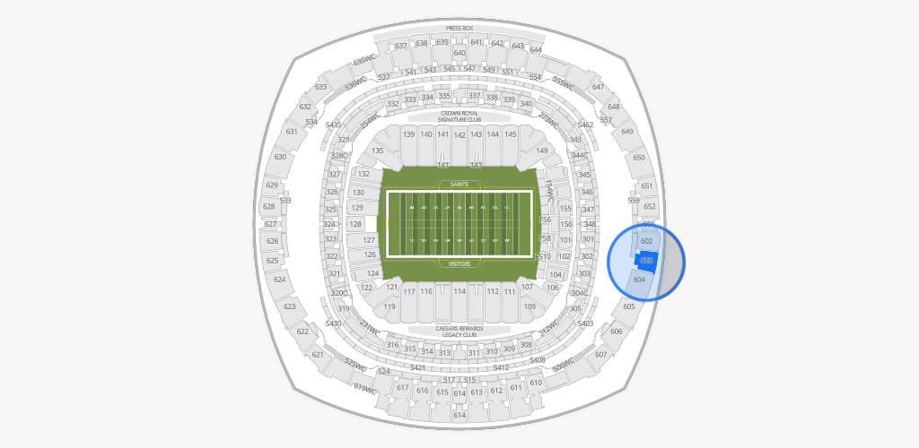 Caesars Superdome Seating Chart
