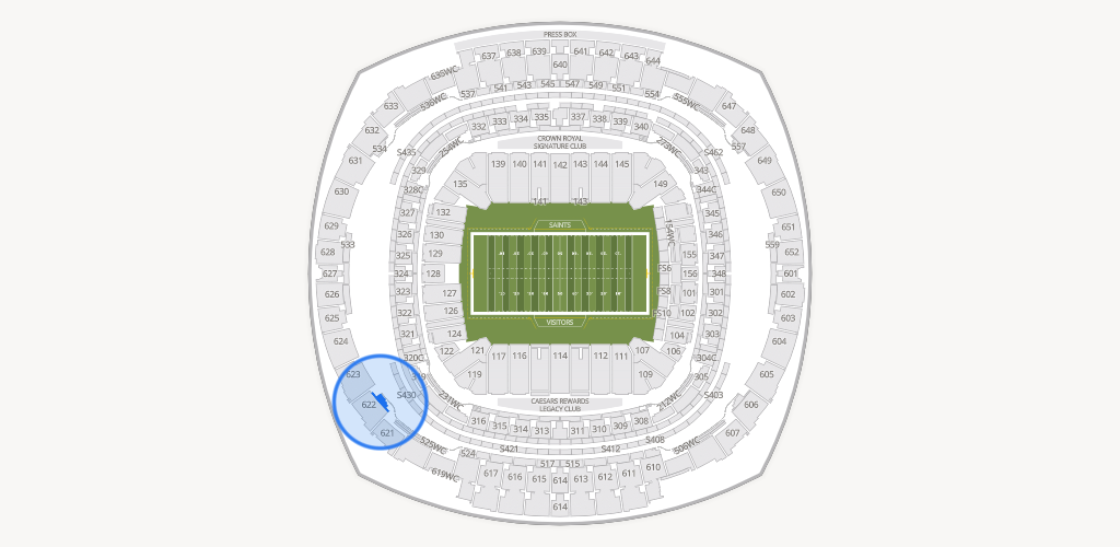 Caesars Superdome Seating Chart