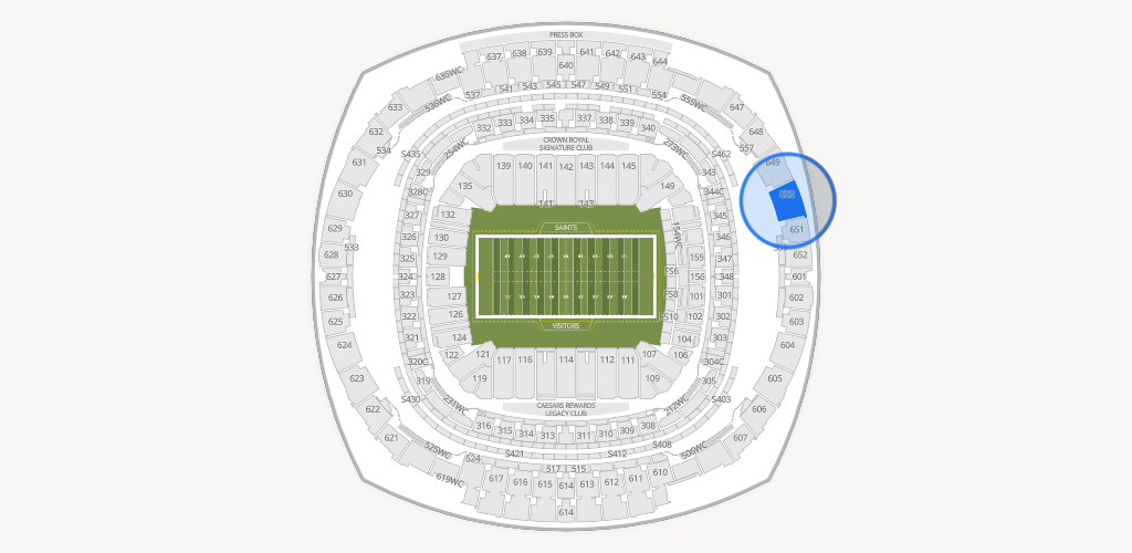 Caesars Superdome Seating Chart