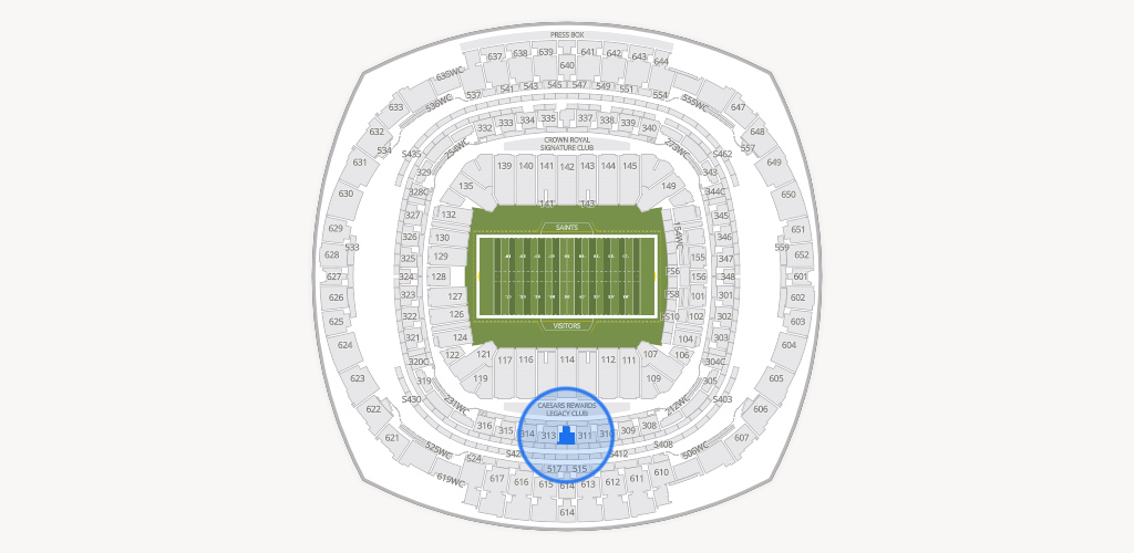 Caesars Superdome Seating Chart
