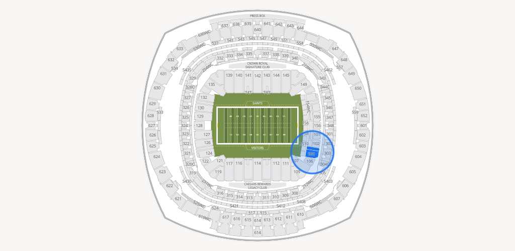 Caesars Superdome Seating Chart