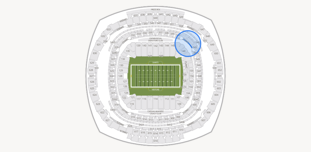 Caesars Superdome Seating Chart