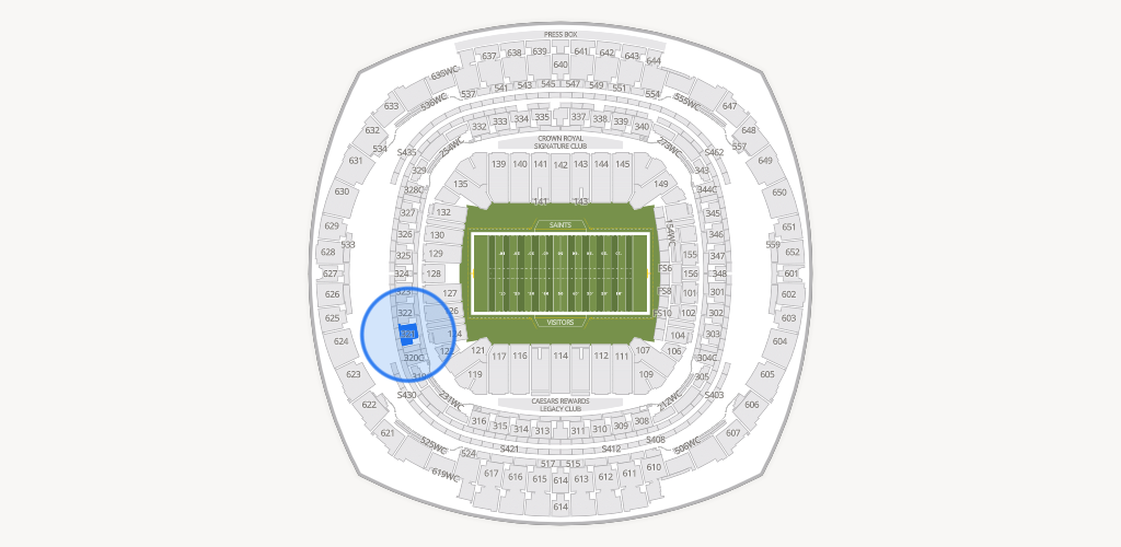 Caesars Superdome Seating Chart