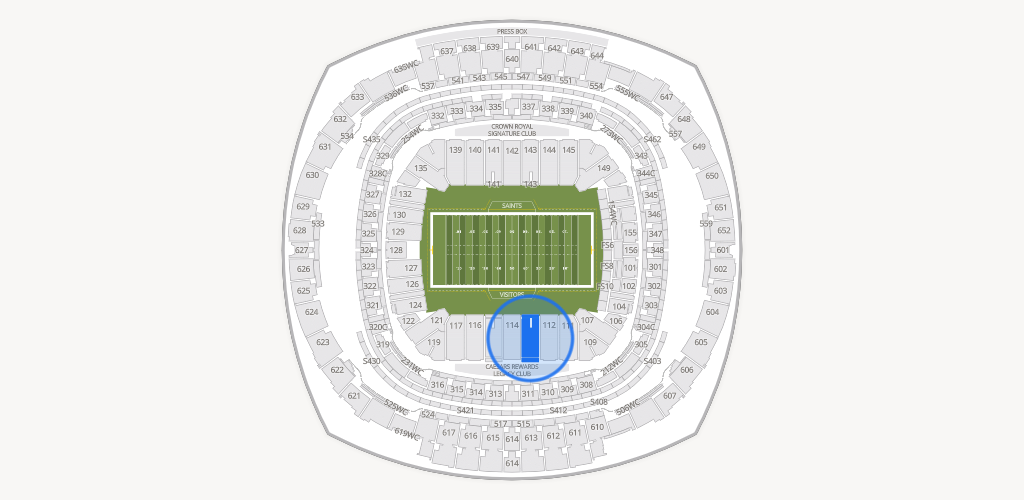 Caesars Superdome Seating Chart
