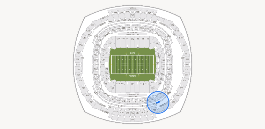 Caesars Superdome Seating Chart