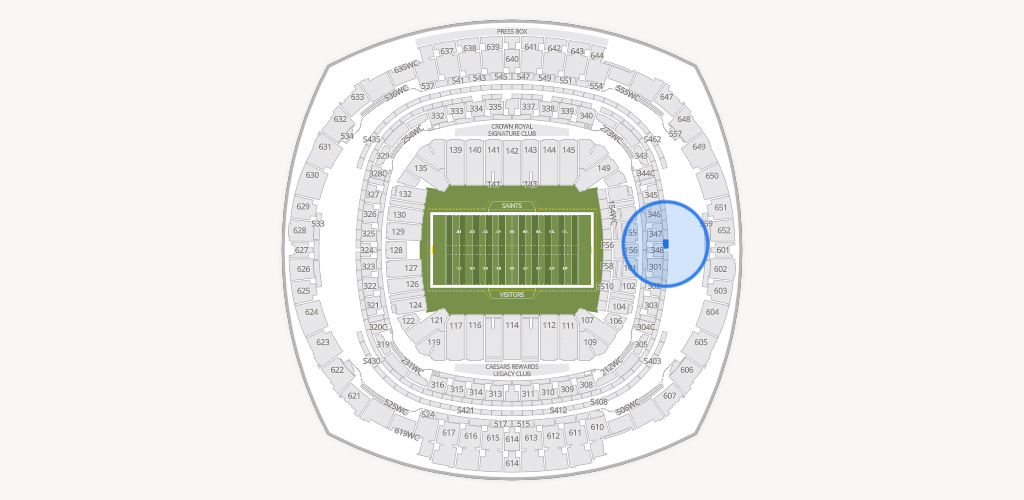 Caesars Superdome Seating Chart